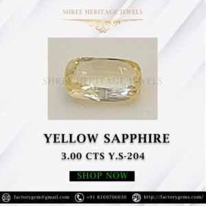 3.00 Carat Natural Yellow Sapphire