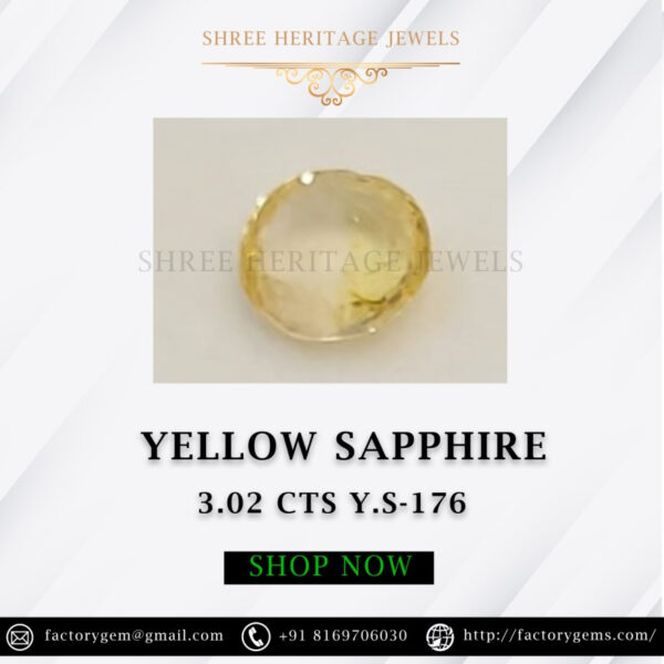 3.02 Carat Natural Yellow Sapphire