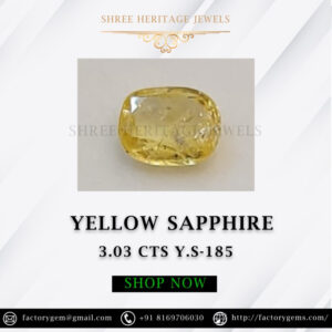 3.03 Carat Natural Yellow Sapphire