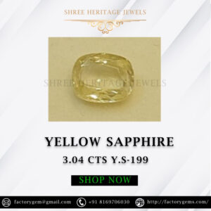 3.04 Carat Natural Yellow Sapphire