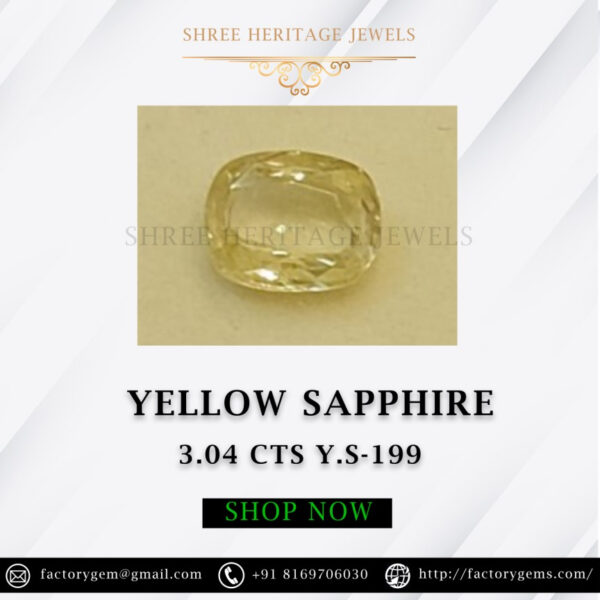 3.04 Carat Natural Yellow Sapphire