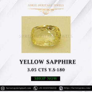 3.05 Carat Natural Yellow Sapphire