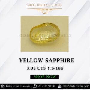 3.05 Carat Natural Yellow Sapphire