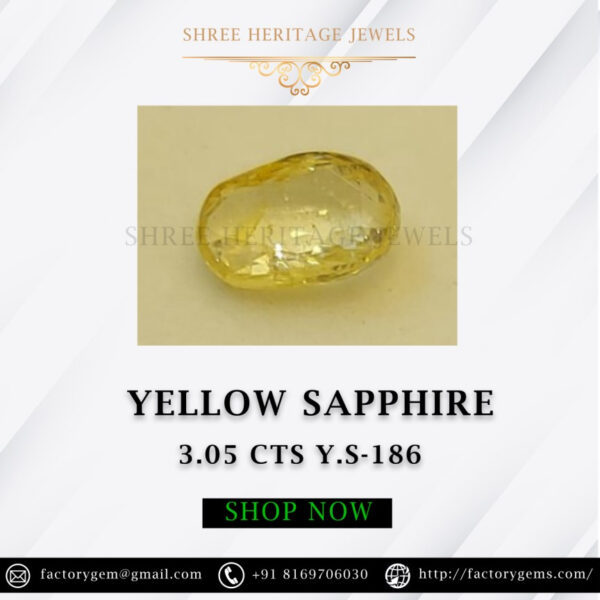 3.05 Carat Natural Yellow Sapphire