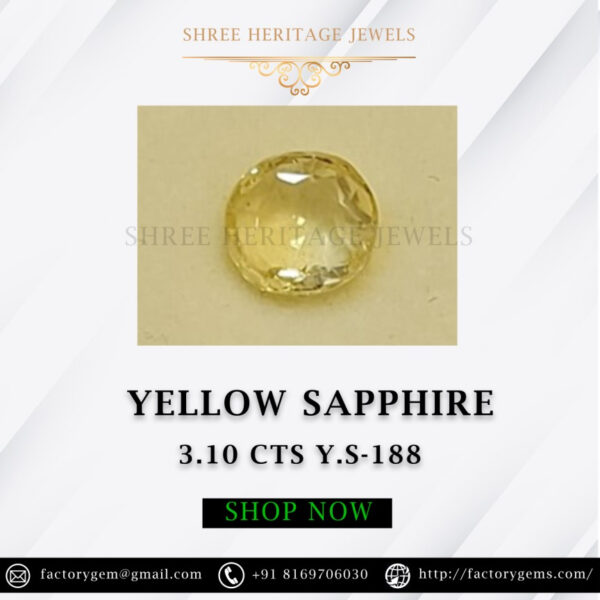 3.10 Carat Natural Yellow Sapphire