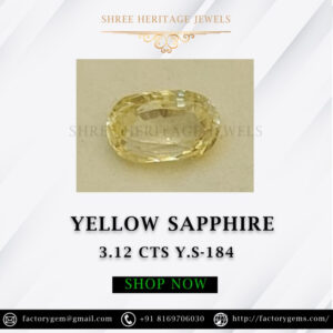 3.12 Carat Natural Yellow Sapphire