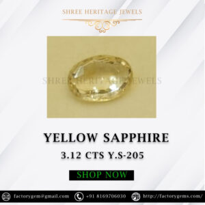 3.12 Carat Natural Yellow Sapphire