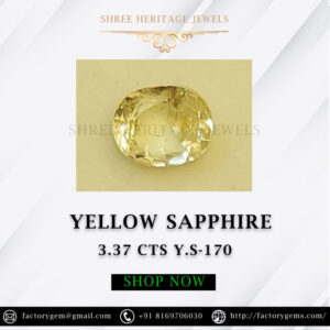 3.37 Carat Natural Yellow Sapphire