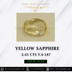 3.45 Carat Natural Yellow Sapphire