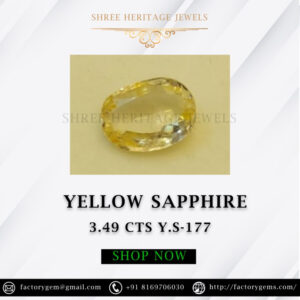 3.49 Carat Natural Yellow Sapphire