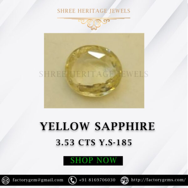 3.53 Carat Natural Yellow Sapphire