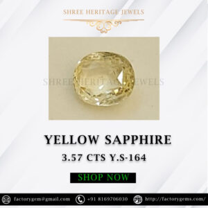 3.57 Carat Natural Yellow Sapphire