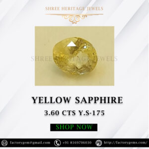 3.60 Carat Natural Yellow Sapphire