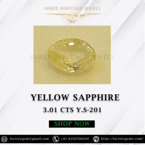 3.01 Carat Natural Yellow Sapphire