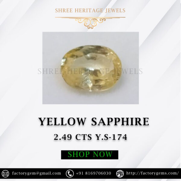 2.49 Carat Natural Yellow Sapphire