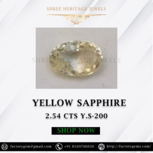 2.54 Carat Natural Yellow Sapphire