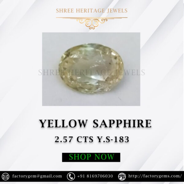 2.57 Carat Natural Yellow Sapphire