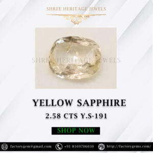 2.58 Carat Natural Yellow Sapphire