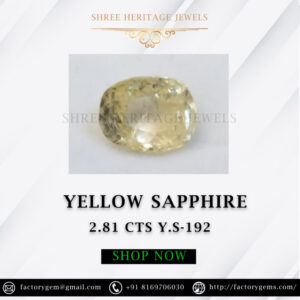 2.81 Carat Natural Yellow Sapphire
