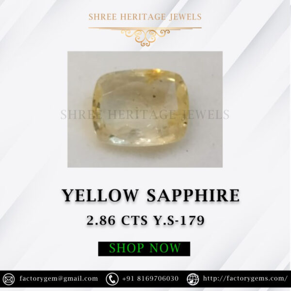 2.86 Carat Natural Yellow Sapphire