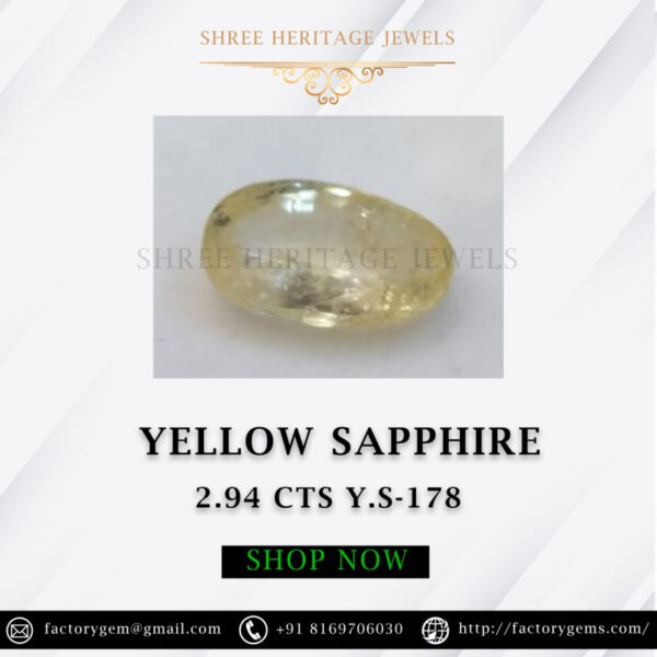 2.94 Carat Natural Yellow Sapphire