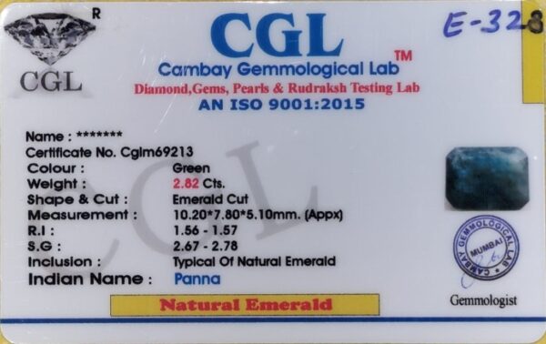 2.82 Carat Natural Emerald stone - Image 2