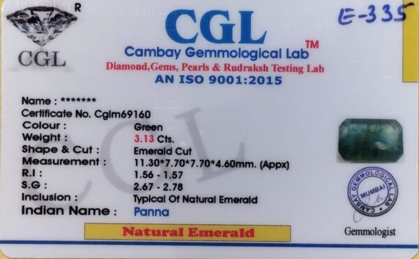 3.13 Carat Natural Emerald stone - Image 2