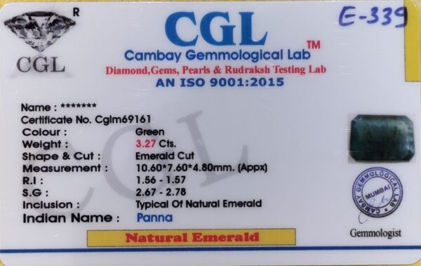 3.27 Carat Natural Emerald stone - Image 2