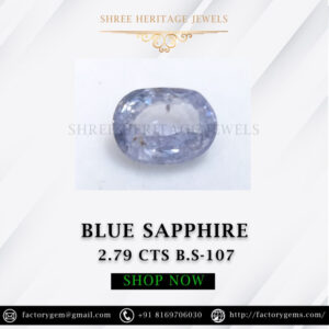 2.79 Carat Natural Blue Sapphire Stone