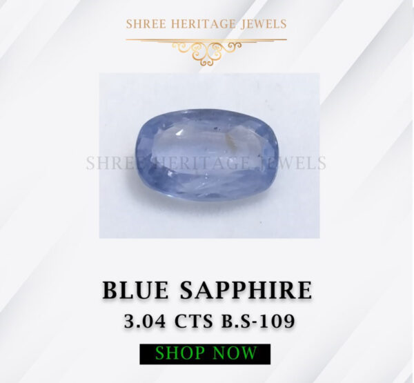 3.04 Carat Natural Blue Sapphire Stone