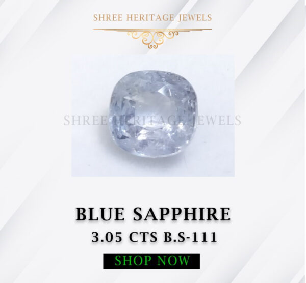 3.05 Carat Natural Blue Sapphire Stone