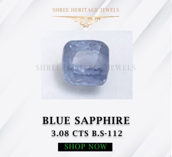 3.08 Carat Natural Blue Sapphire Stone