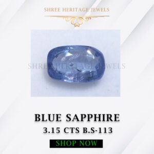3.15 Carat Natural Blue Sapphire Stone