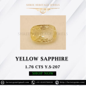 1.76 Carat Natural Yellow Sapphire