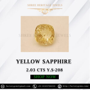 2.03 Carat Natural Yellow Sapphire