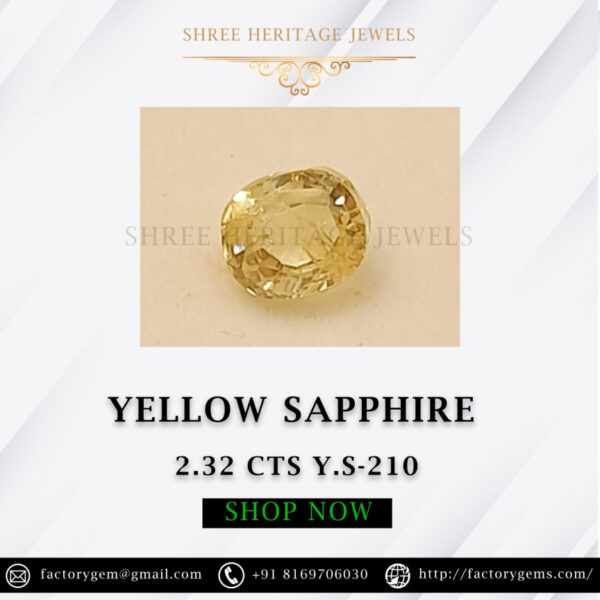 2.32 Carat Natural Yellow Sapphire