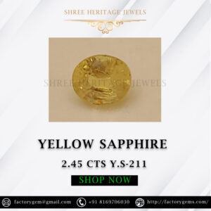 2.45 Carat Natural Yellow Sapphire