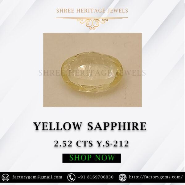 2.52 Carat Natural Yellow Sapphire