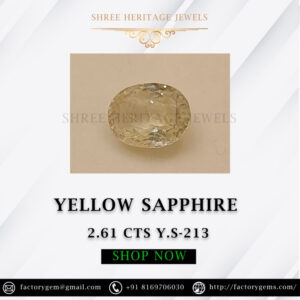 2.61 Carat Natural Yellow Sapphire