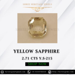 2.71 Carat Natural Yellow Sapphire