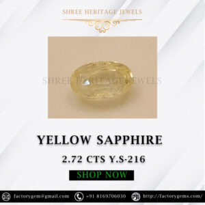 2.72 Carat Natural Yellow Sapphire