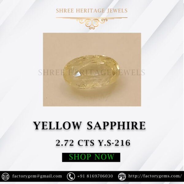 2.72 Carat Natural Yellow Sapphire