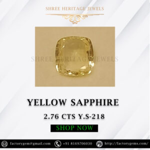 2.76 Carat Natural Yellow Sapphire