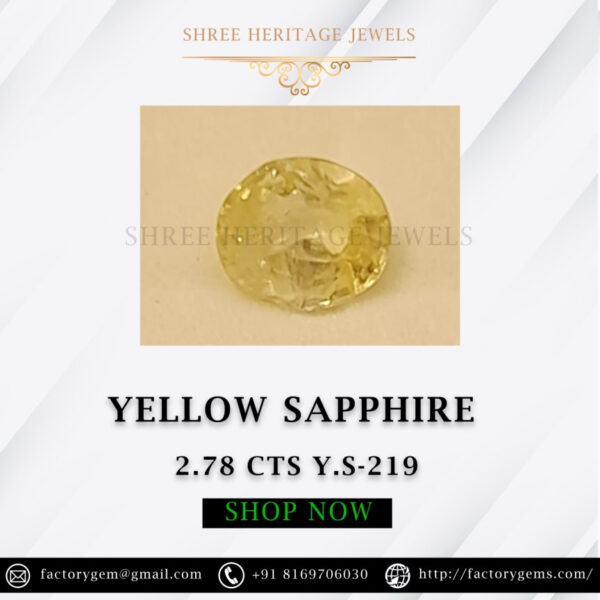 2.78 Carat Natural Yellow Sapphire