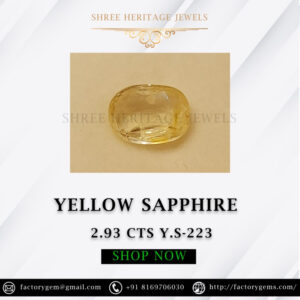 2.93 Carat Natural Yellow Sapphire