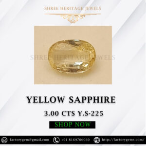 3.00 Carat Natural Yellow Sapphire