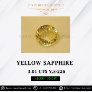 3.01 Carat Natural Yellow Sapphire