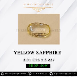 3.01 Carat Natural Yellow Sapphire