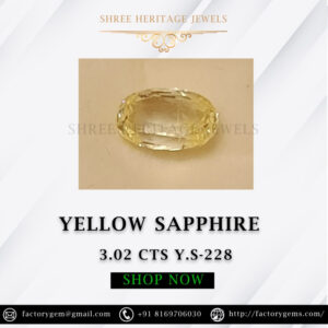 3.02 Carat Natural Yellow Sapphire