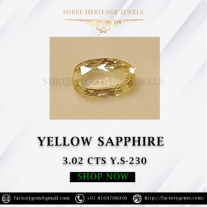 3.02 Carat Natural Yellow Sapphire